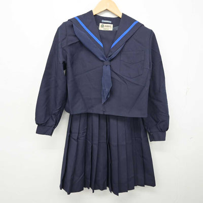 【中古】兵庫県 自由が丘中学校 女子制服 3点 (セーラー服・スカート) sf058736