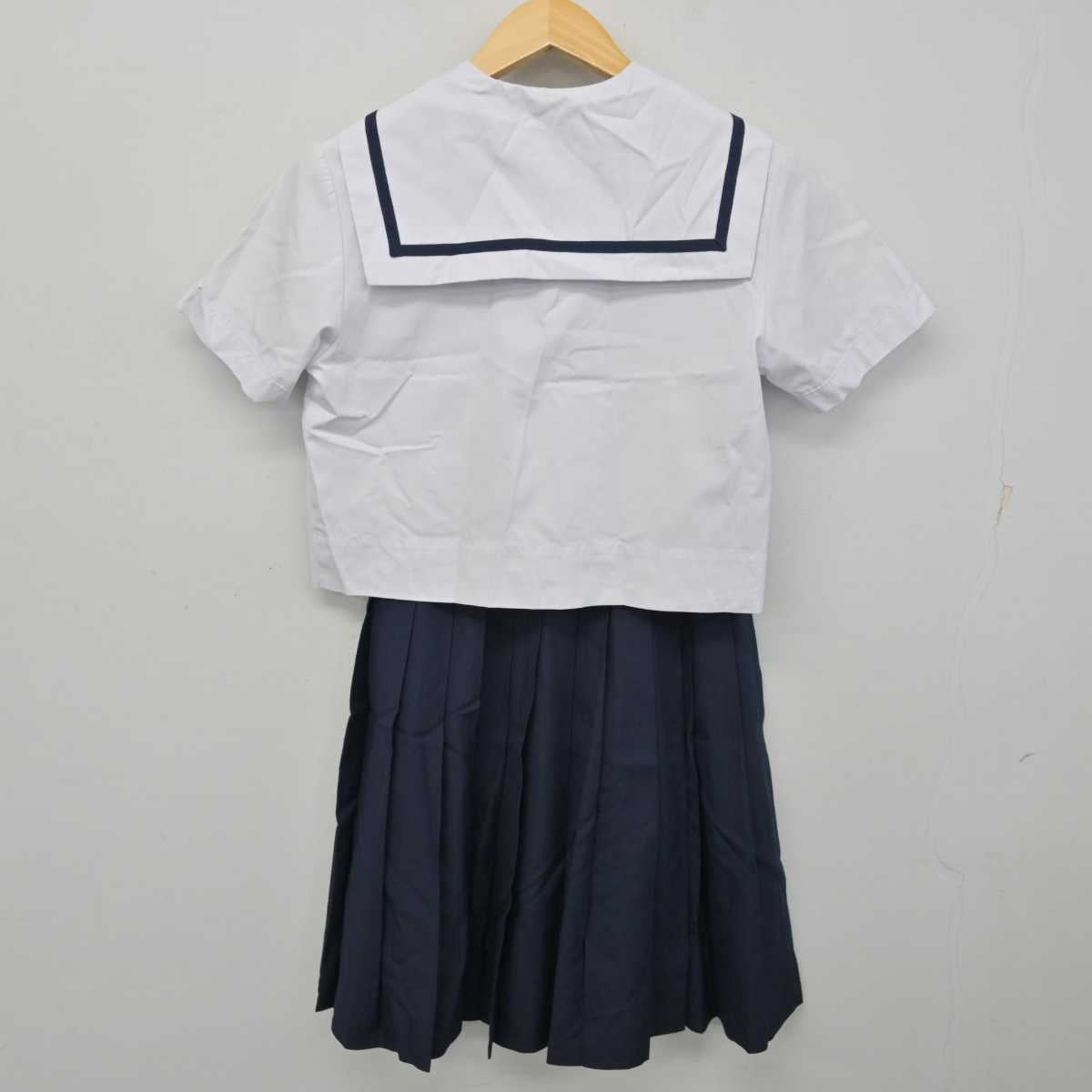 【中古】兵庫県 自由が丘中学校 女子制服 2点 (セーラー服・スカート) sf058738