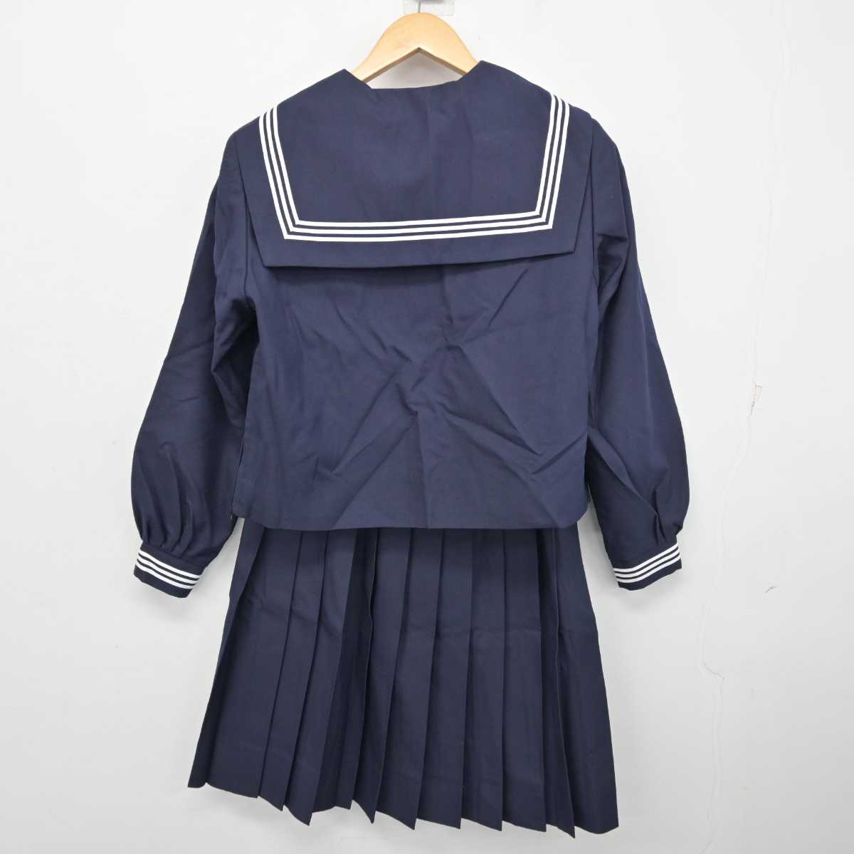 【中古】宮崎県 富田中学校 女子制服 3点 (セーラー服・スカート) sf058741