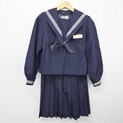 【中古】宮崎県 富田中学校 女子制服 3点 (セーラー服・スカート) sf058742