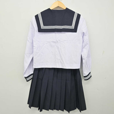 【中古】宮崎県 富田中学校 女子制服 3点 (セーラー服・スカート) sf058744