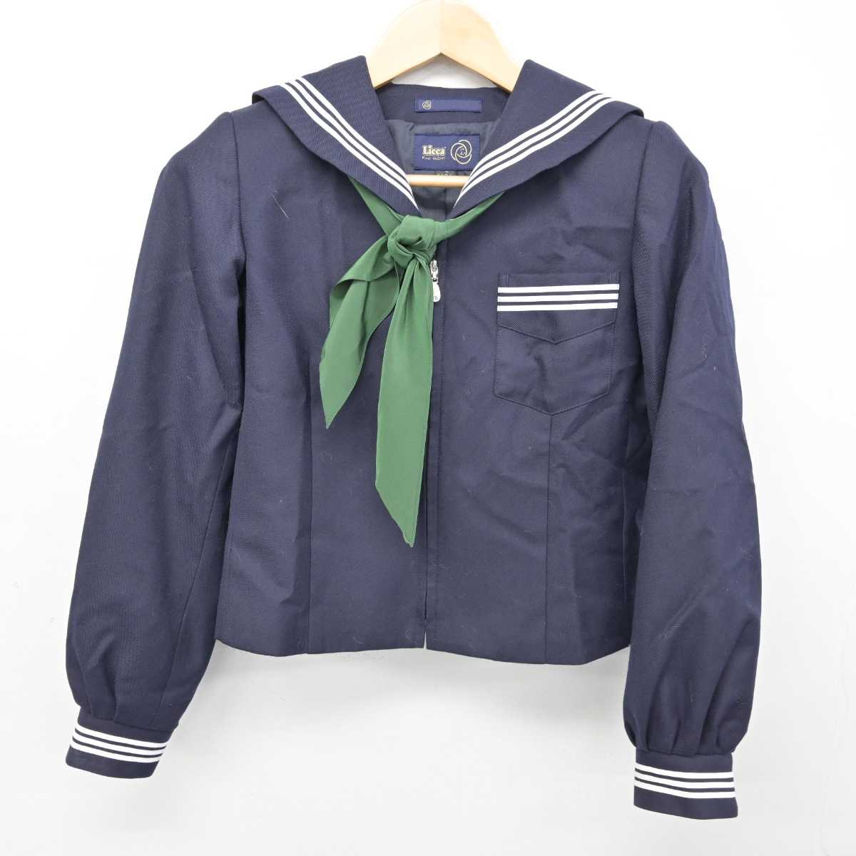 【中古】徳島県 徳島市南部中学校 女子制服 3点 (セーラー服・スカート) sf058754