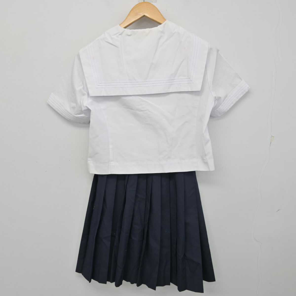 【中古】徳島県 徳島市南部中学校 女子制服 2点 (セーラー服・スカート) sf058756