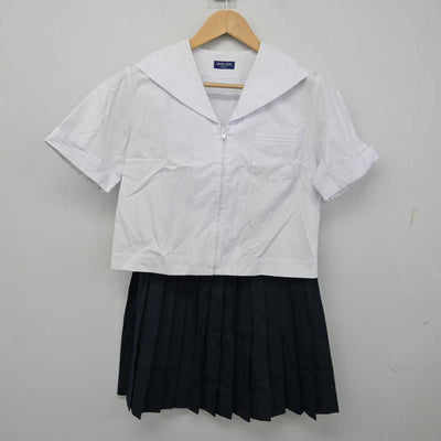 【中古】徳島県 徳島市南部中学校 女子制服 2点 (セーラー服・スカート) sf058757