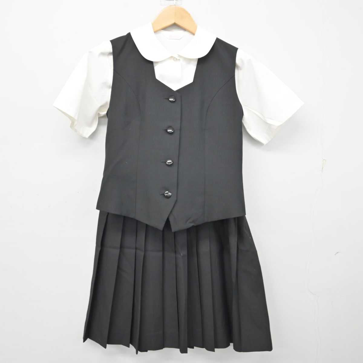 【中古】群馬県 太田女子高等学校 女子制服 3点 (ベスト・シャツ・スカート) sf058782