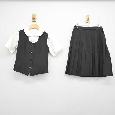 【中古】群馬県 太田女子高等学校 女子制服 3点 (ベスト・シャツ・スカート) sf058782