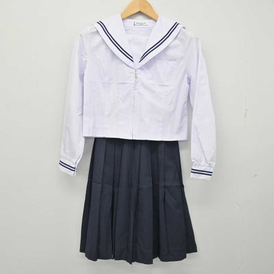 【中古】岐阜県 中山中学校 女子制服 3点 (セーラー服・スカート) sf058784