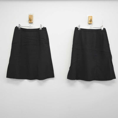 【中古】 事務服 女子制服 4点 (ブラウス・スカート) sf058796