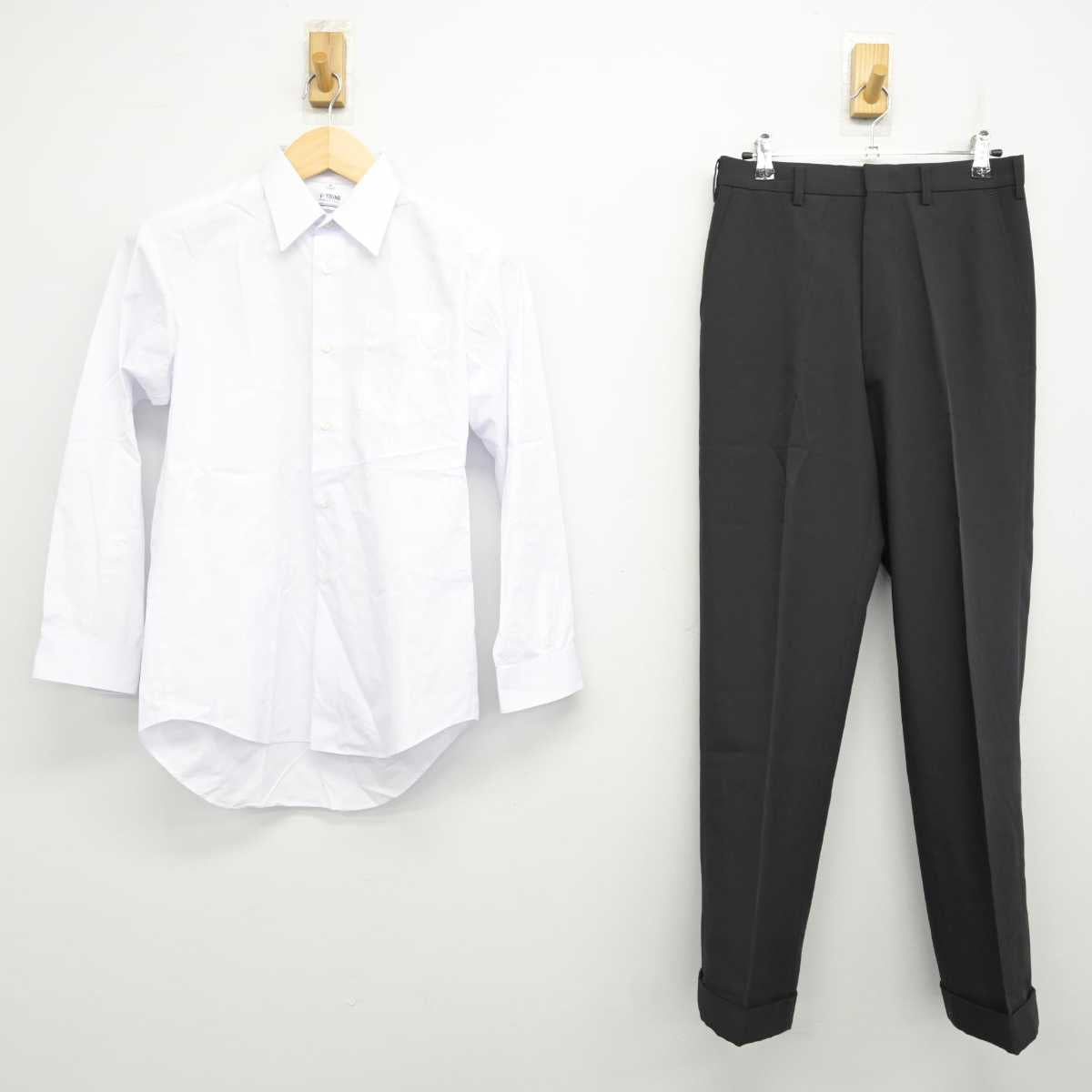 【中古】大阪府 今市中学校 男子制服 2点 (シャツ・ズボン) sf058804