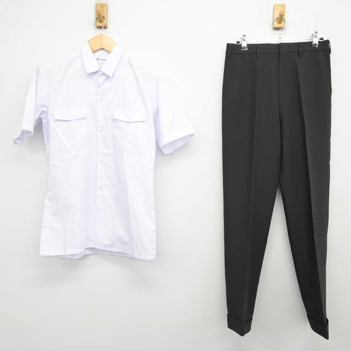 【中古】大阪府 今市中学校 男子制服 2点 (シャツ・ズボン) sf058805