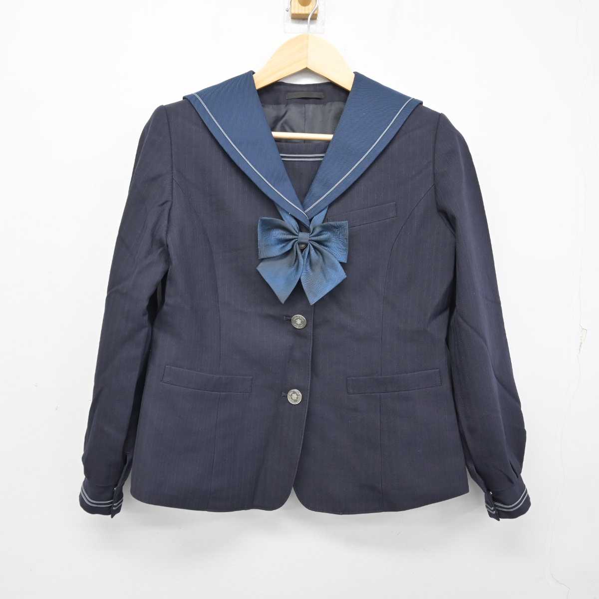 【中古】東京都 晴海総合高等学校 女子制服 3点 (セーラー服・スカート) sf058814