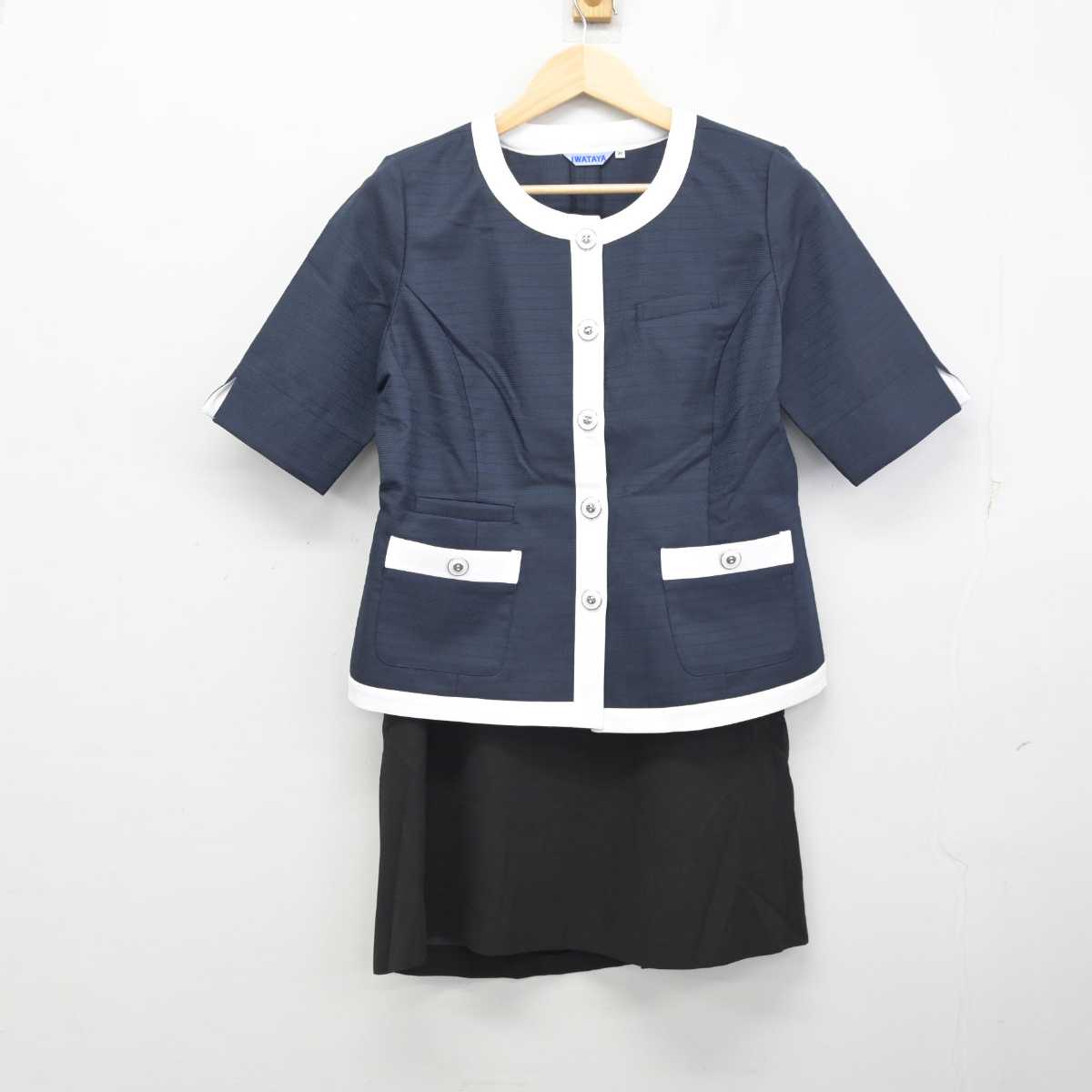 【中古】 事務服 女子制服 4点 (ブラウス・スカート) sf058824