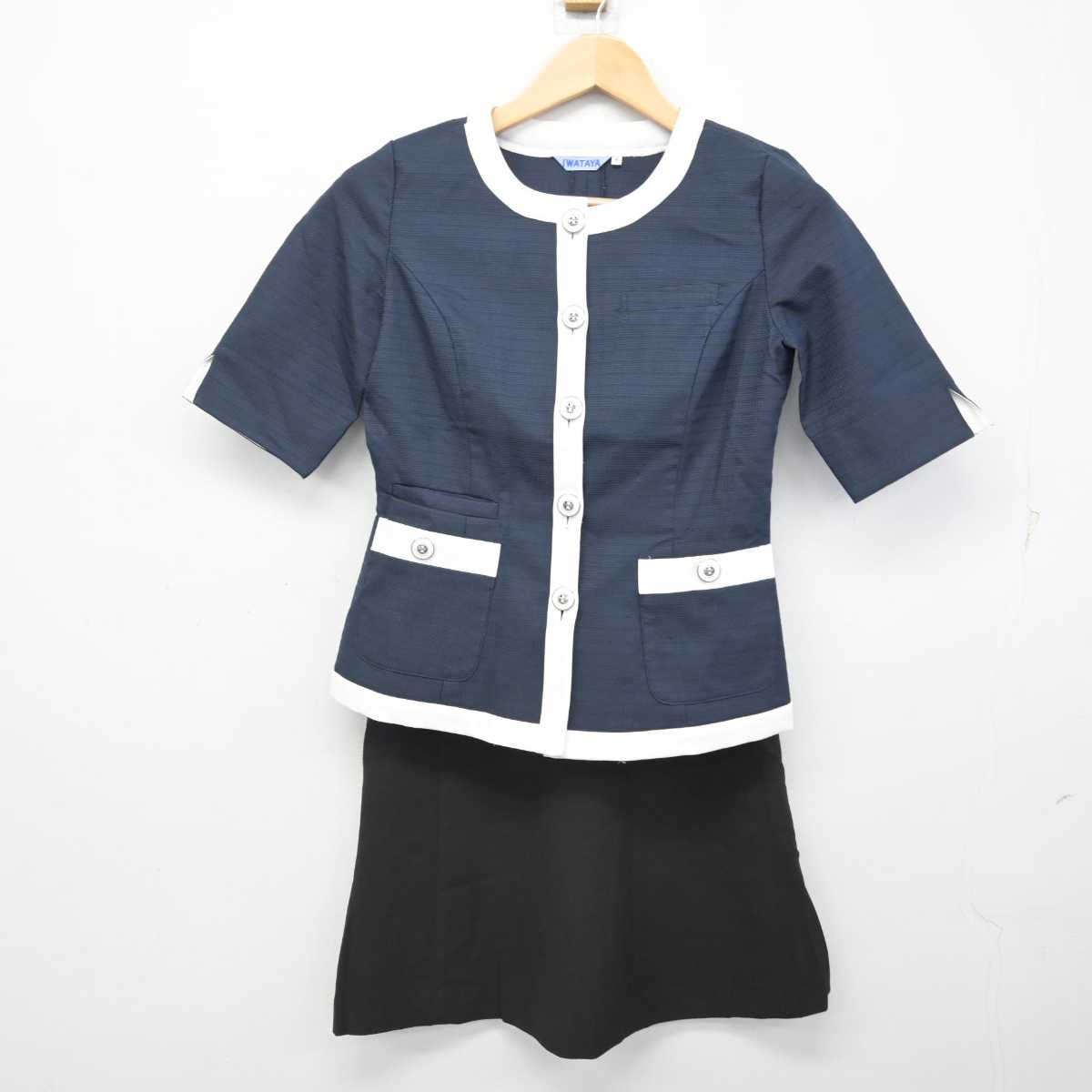 【中古】 事務服 女子制服 4点 (ブラウス・スカート) sf058828