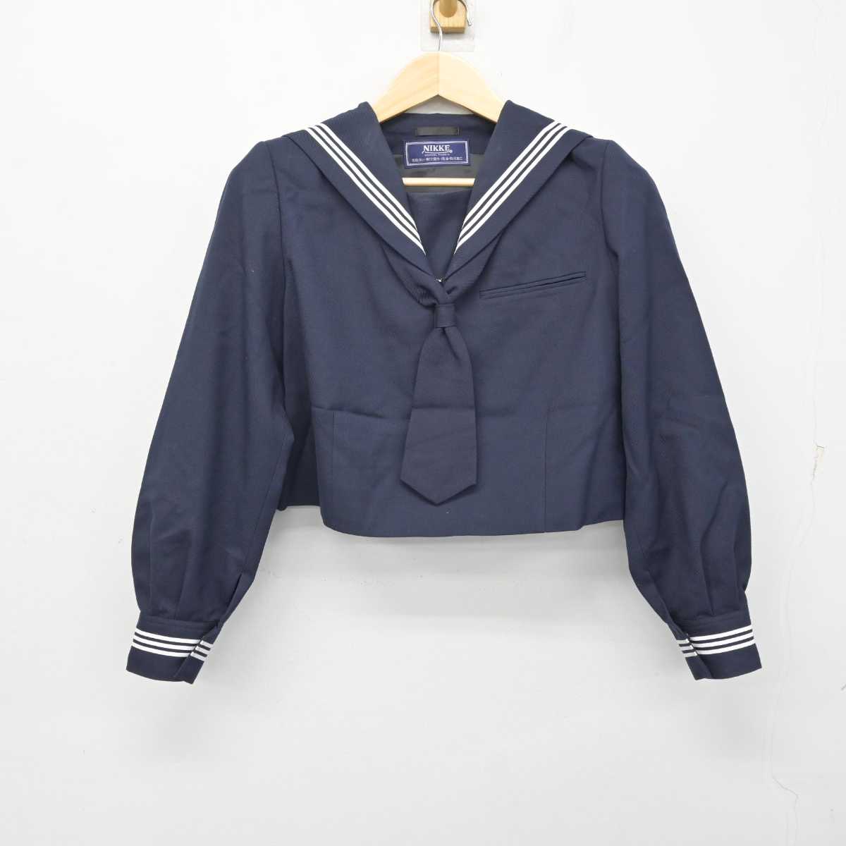 【中古】茨城県 桃山学園 女子制服 2点 (セーラー服・ジャンパースカート) sf058842