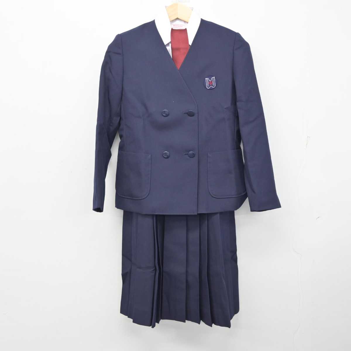 【中古】東京都 羽村第一中学校 女子制服 4点 (ブレザー・シャツ・ジャンパースカート) sf058844