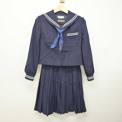 【中古】岡山県 日比中学校 女子制服 3点 (セーラー服・スカート) sf058857