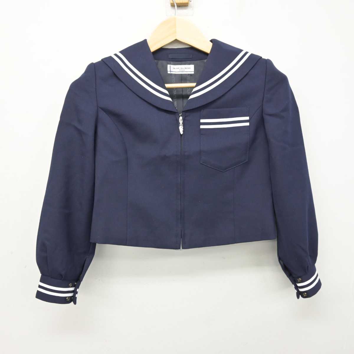 【中古】岡山県 日比中学校 女子制服 2点 (セーラー服・スカート) sf058858