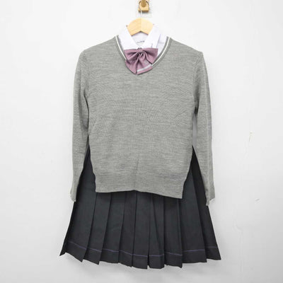 【中古】大阪府 宣真高等学校 女子制服 5点 (ブレザー・ニット・シャツ・スカート) sf058861