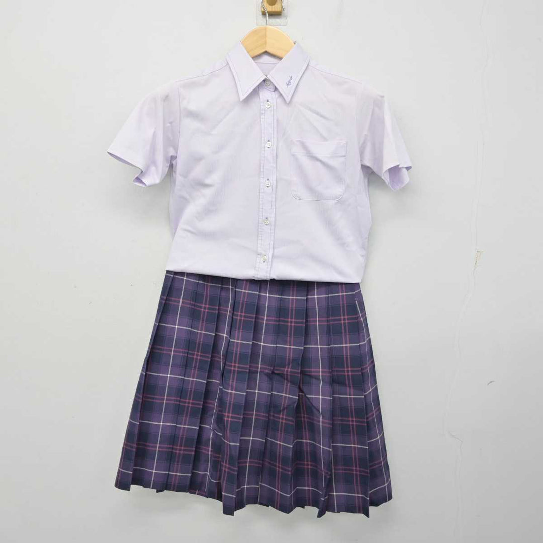 中古】大阪府 宣真高等学校 女子制服 2点 (シャツ・スカート