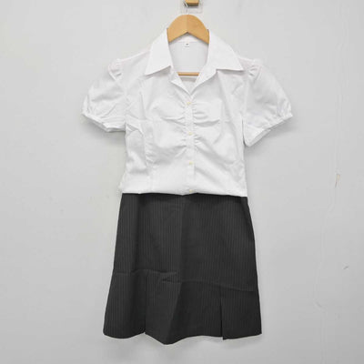 【中古】 事務服 女子制服 2点 (ブラウス・スカート) sf058873