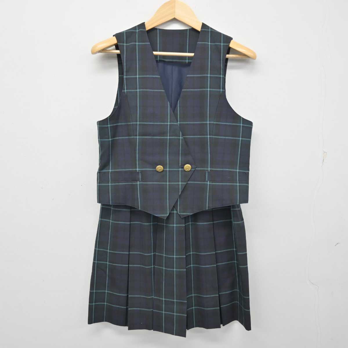 【中古】埼玉県 山村国際高等学校/旧制服 女子制服 2点 (ベスト・スカート) sf058897