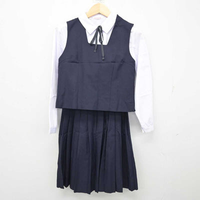 【中古】神奈川県 西高津中学校 女子制服 5点 (ブレザー・ベスト・シャツ・スカート) sf058913