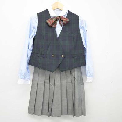 【中古】長崎県 長崎日本大学高等学校 女子制服 6点 (ブレザー・ベスト・シャツ・スカート) sf058918