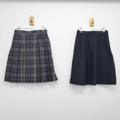 【中古】岡山県 岡山学芸館清秀中学校・高等部 女子制服 4点 (シャツ・スカート) sf058923