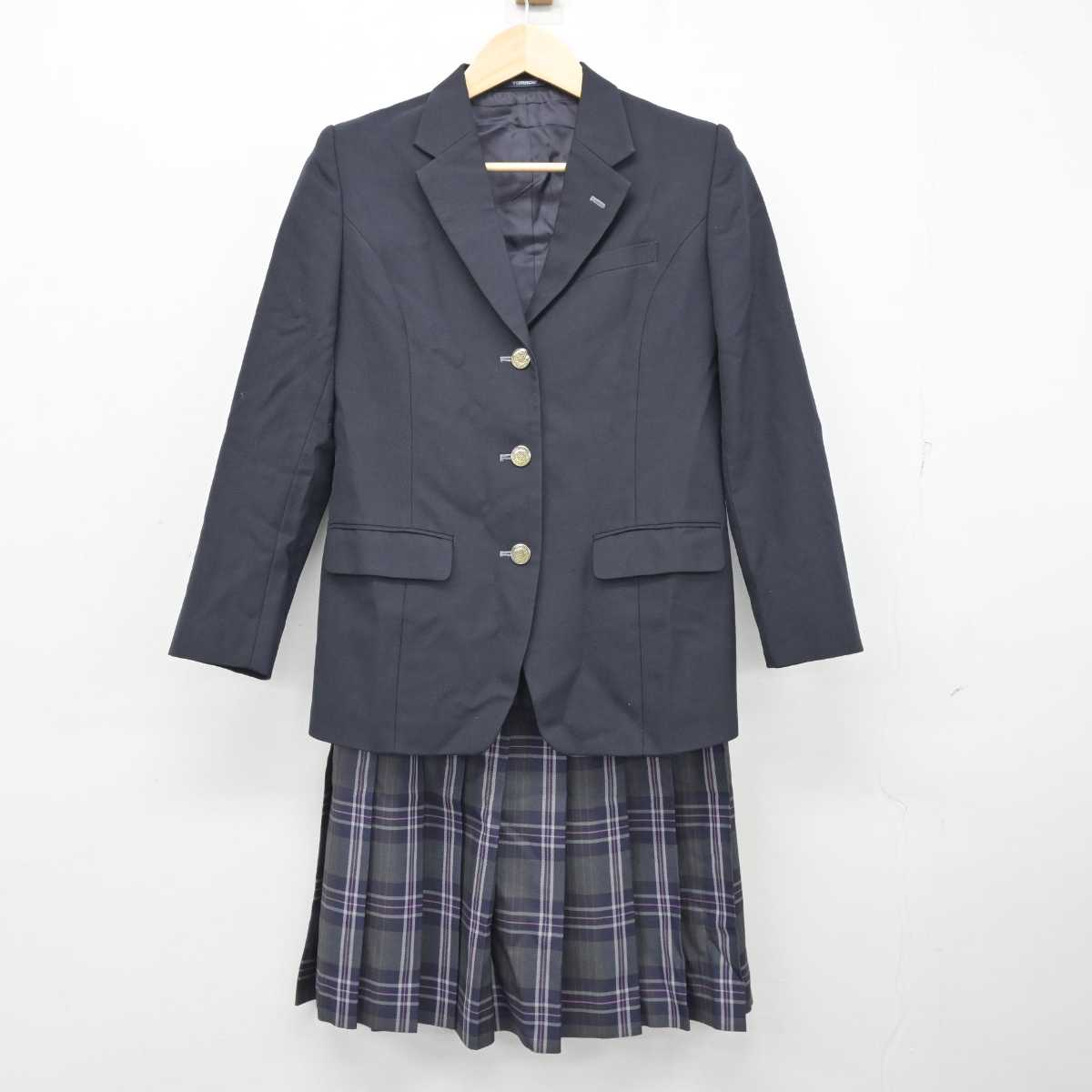 【中古】北海道 北海道札幌あすかぜ高等学校 女子制服 2点 (ブレザー・スカート) sf058936