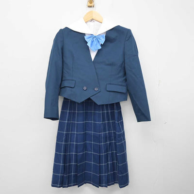 【中古】富山県 富山南高等学校 女子制服 5点 (ブレザー・ニット・シャツ・スカート) sf058939