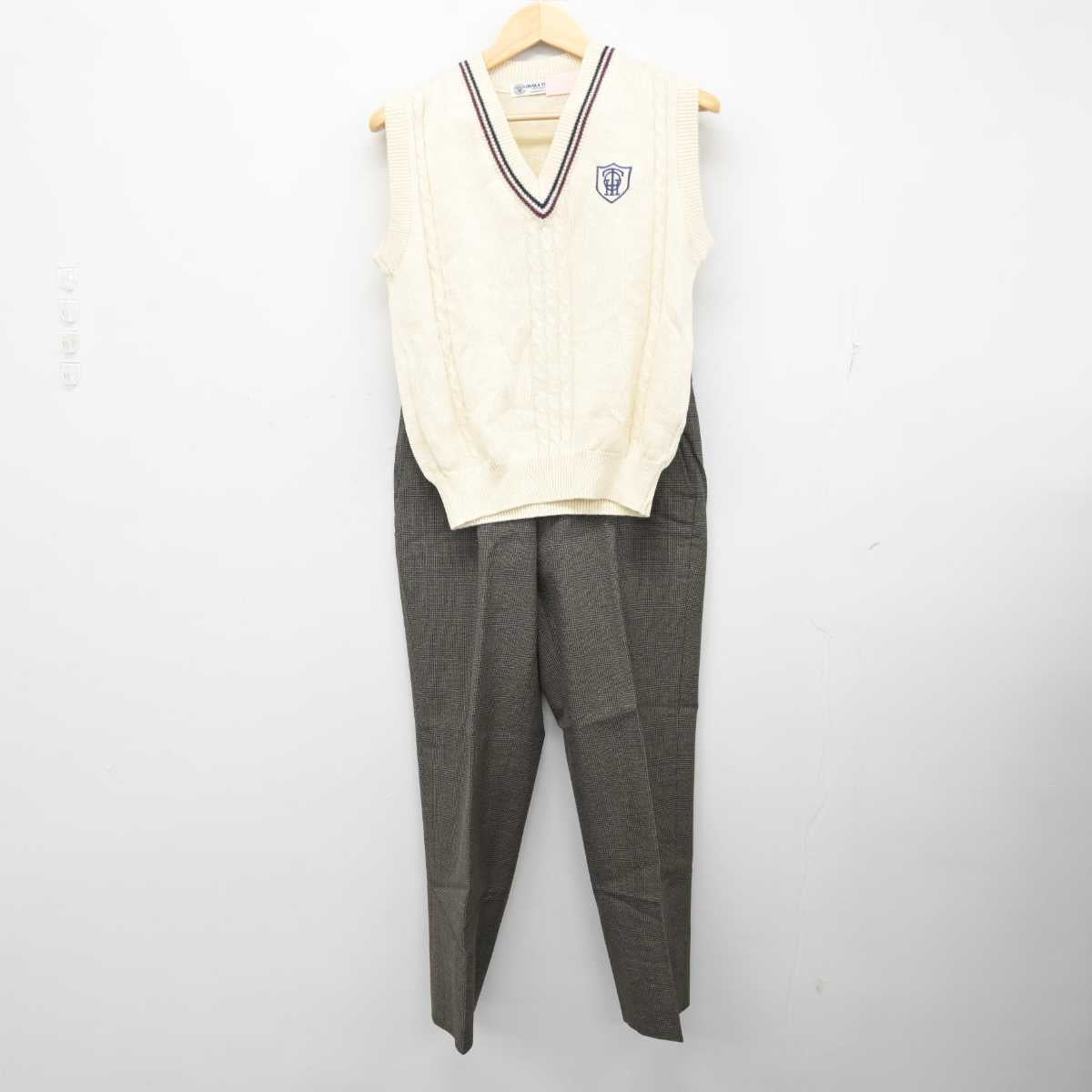 【中古】大阪府 大阪桐蔭高等学校 男子制服 3点 (ニットベスト・ズボン) sf058943