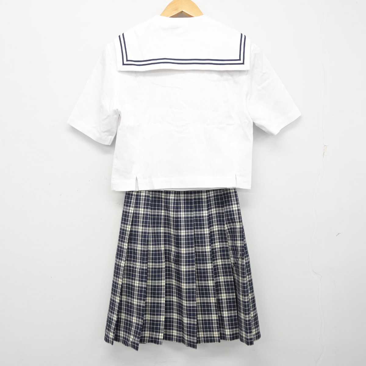 【中古】秋田県 角館南高等学校 女子制服 2点 (セーラー服・スカート) sf058959