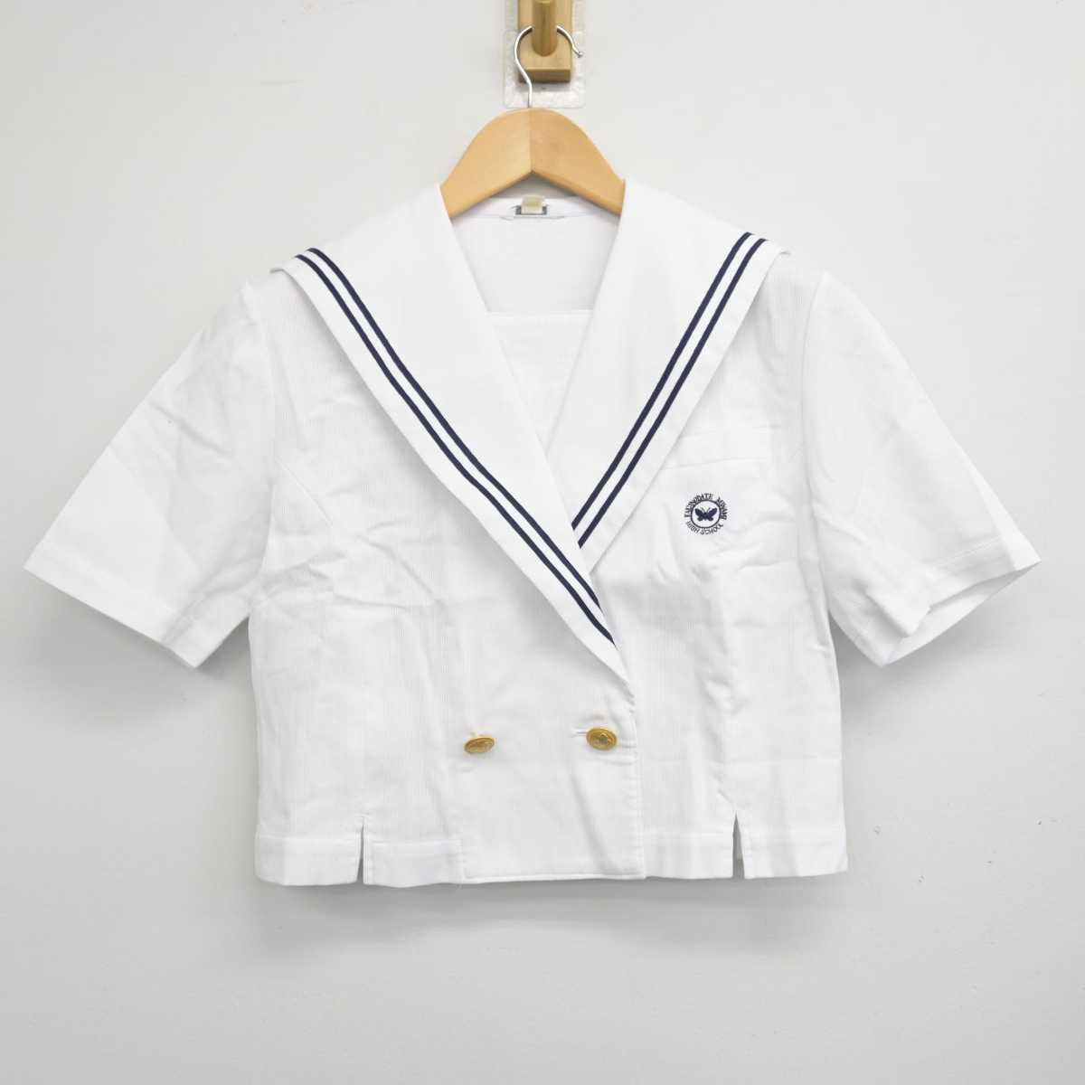 【中古】秋田県 角館南高等学校 女子制服 2点 (セーラー服・スカート) sf058959