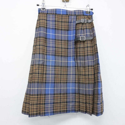 【中古】岡山県 岡山学芸館高等学校 女子制服 4点 (ニット・シャツ・スカート) sf058970