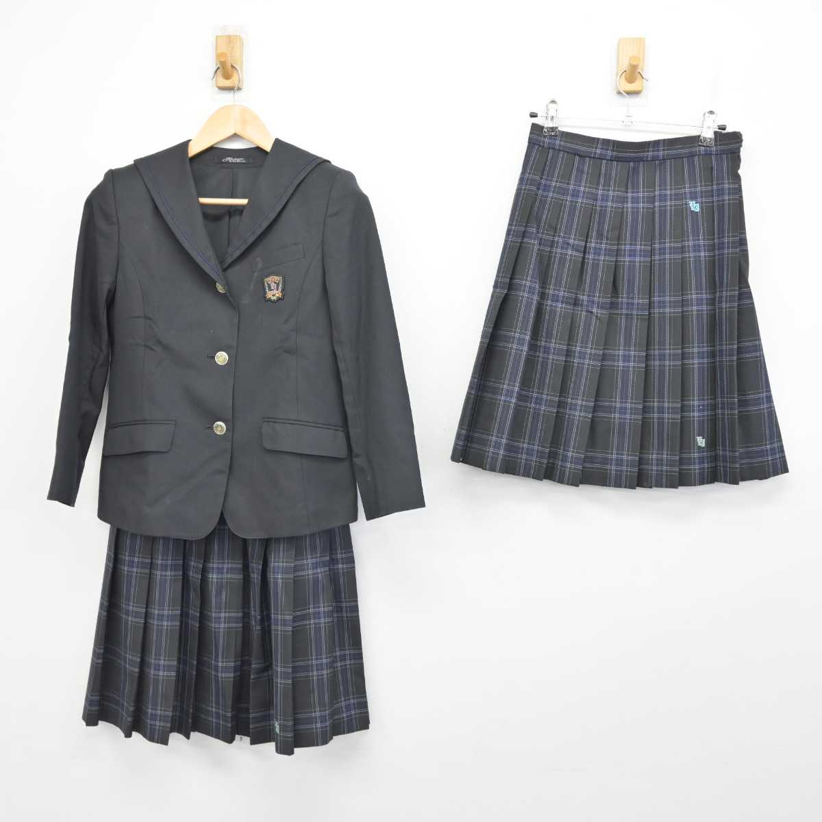 【中古】東京都 由井中学校 女子制服 3点 (ブレザー・スカート・スカート) sf058990