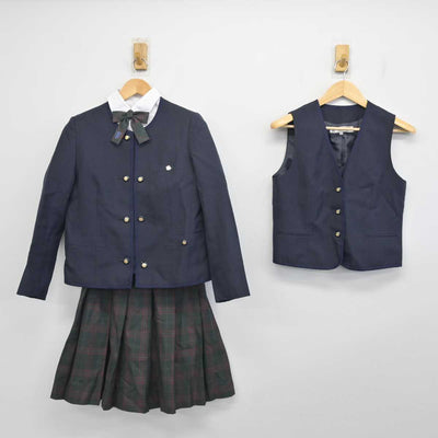 【中古】大阪府 大阪桐蔭高等学校 女子制服 7点 (ブレザー・ベスト・シャツ・スカート) sf058998