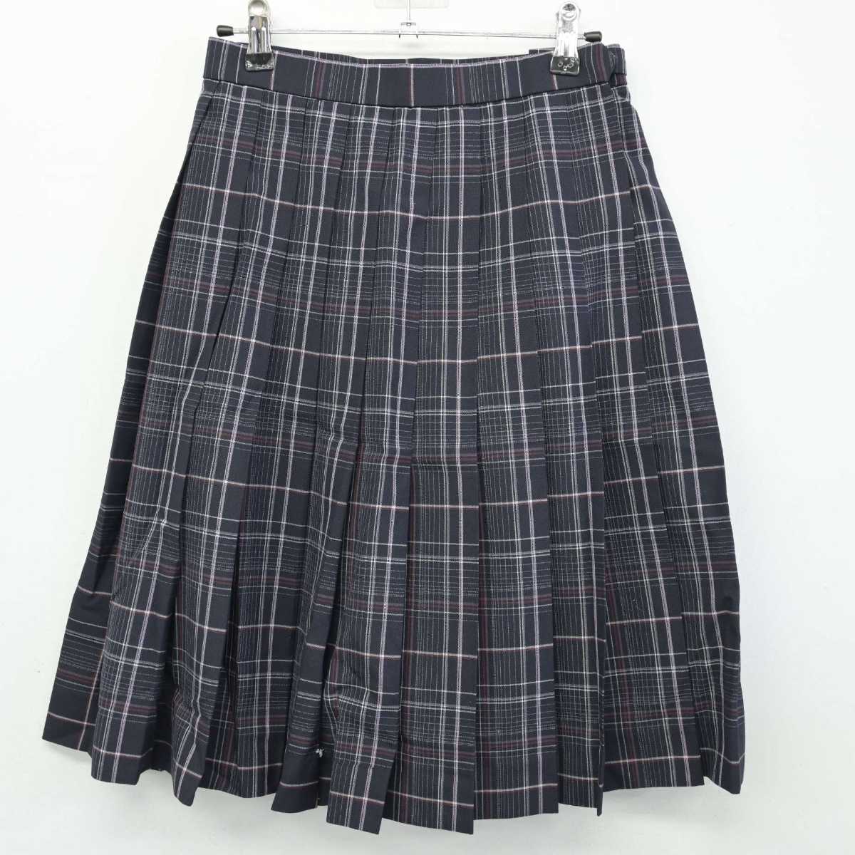 【中古】大分県 大分国際情報高等学校 女子制服 3点 (ニットベスト・シャツ・スカート) sf059003