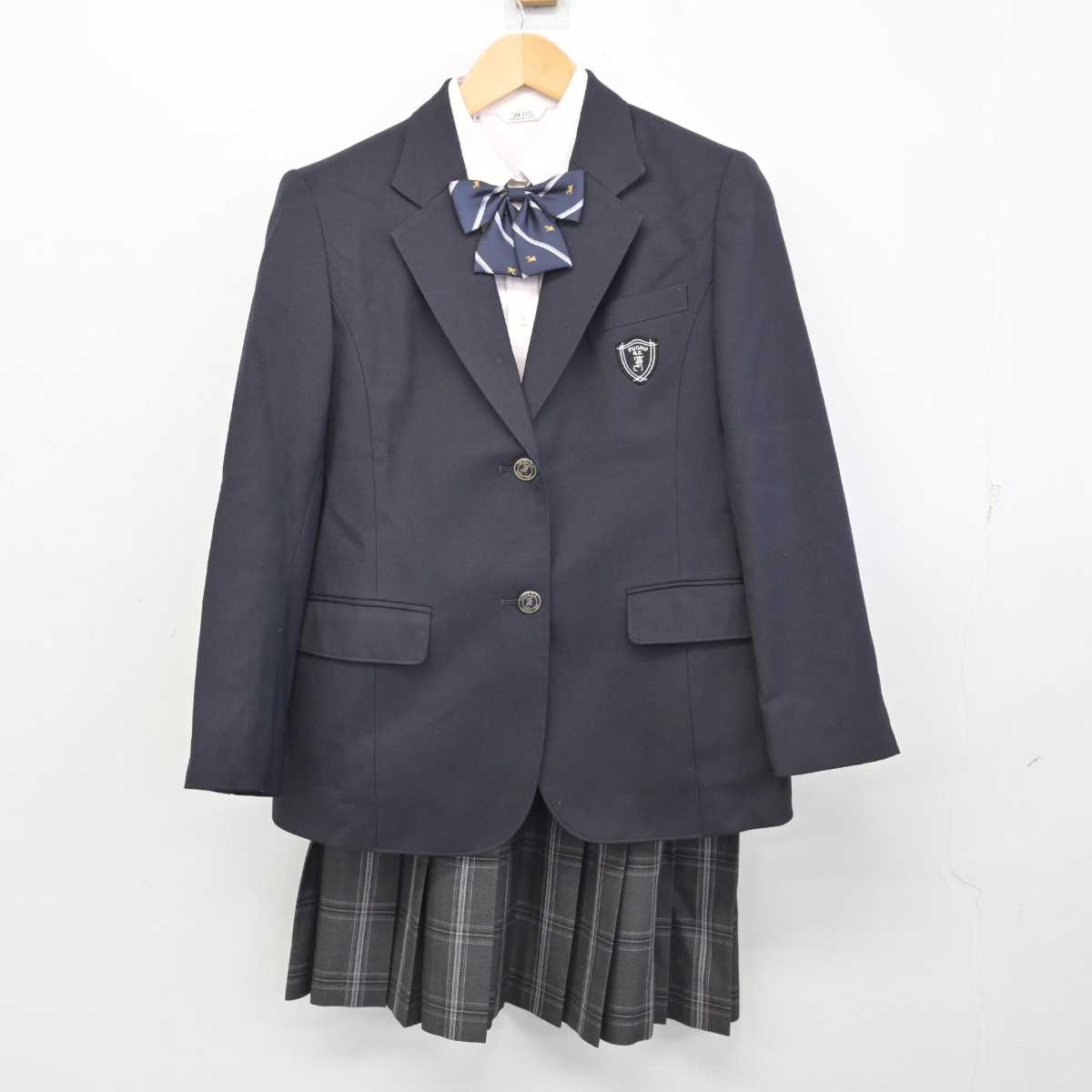 【中古】東京都 府中高等学校 女子制服 4点 (ブレザー・シャツ・スカート) sf059013