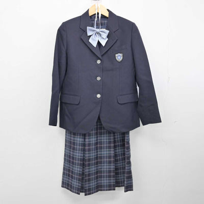 【中古】広島県 観音中学校 女子制服 3点 (ブレザー・ジャンパースカート) sf059039