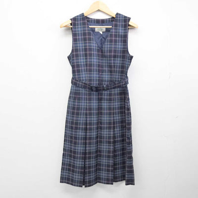 【中古】広島県 観音中学校 女子制服 3点 (ブレザー・ジャンパースカート) sf059039