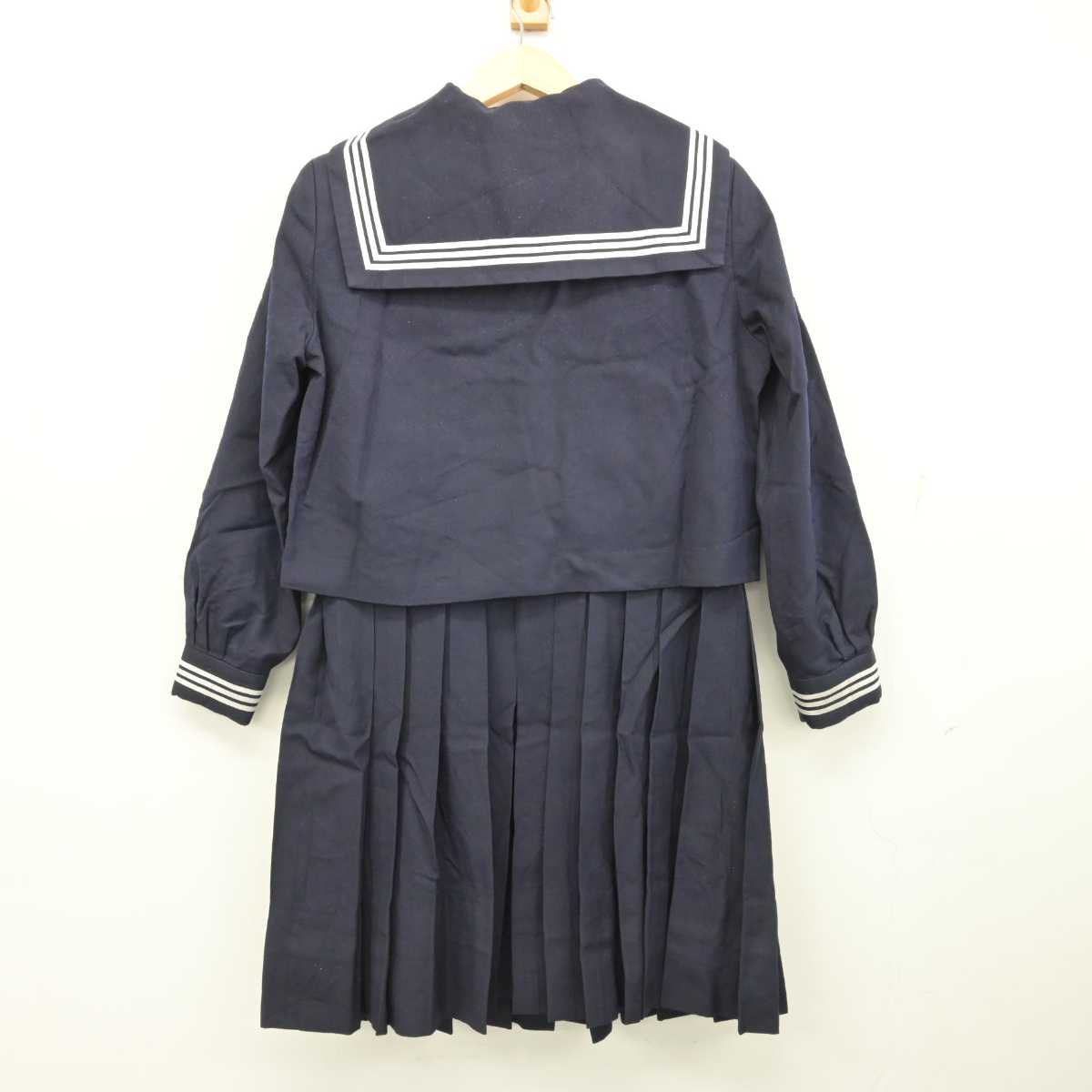 【中古】神奈川県 神奈川学園中学・高等学校 女子制服 3点 (セーラー服・ジャンパースカート) sf059046