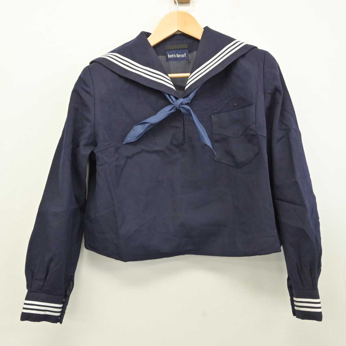 【中古】神奈川県 神奈川学園中学・高等学校 女子制服 3点 (セーラー服・ジャンパースカート) sf059046