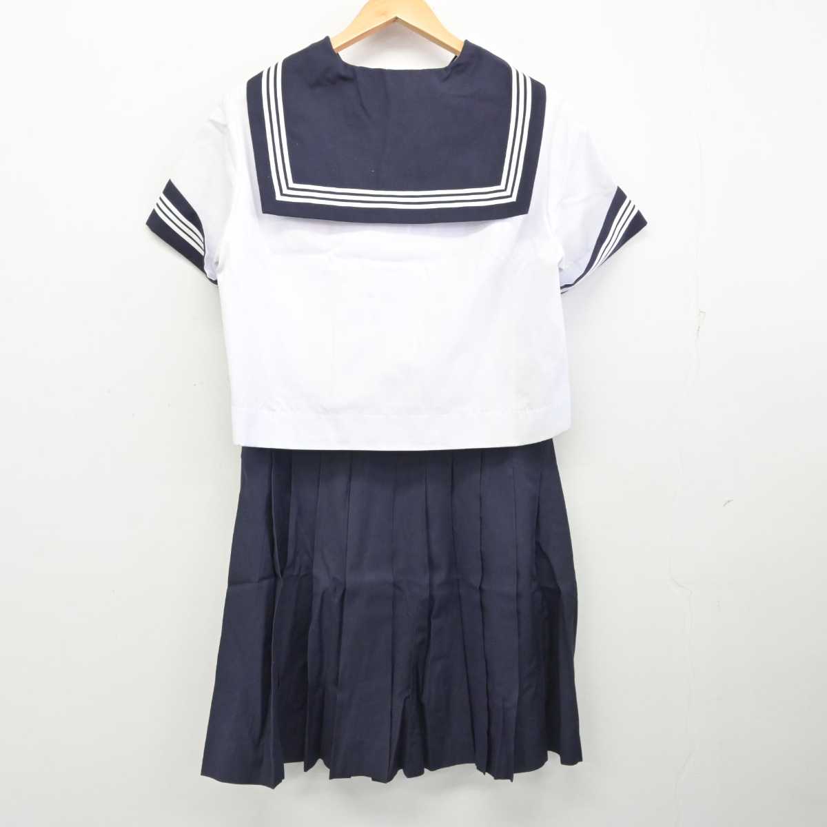 【中古】神奈川県 神奈川学園中学・高等学校 女子制服 3点 (セーラー服・スカート) sf059047