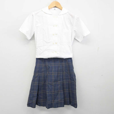 【中古】岡山県 明誠学院高等学校 女子制服 3点 (シャツ・スカート) sf059060