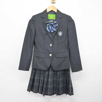 【中古】滋賀県 皇子山中学校 女子制服 4点 (ブレザー・ニット・スカート) sf059075