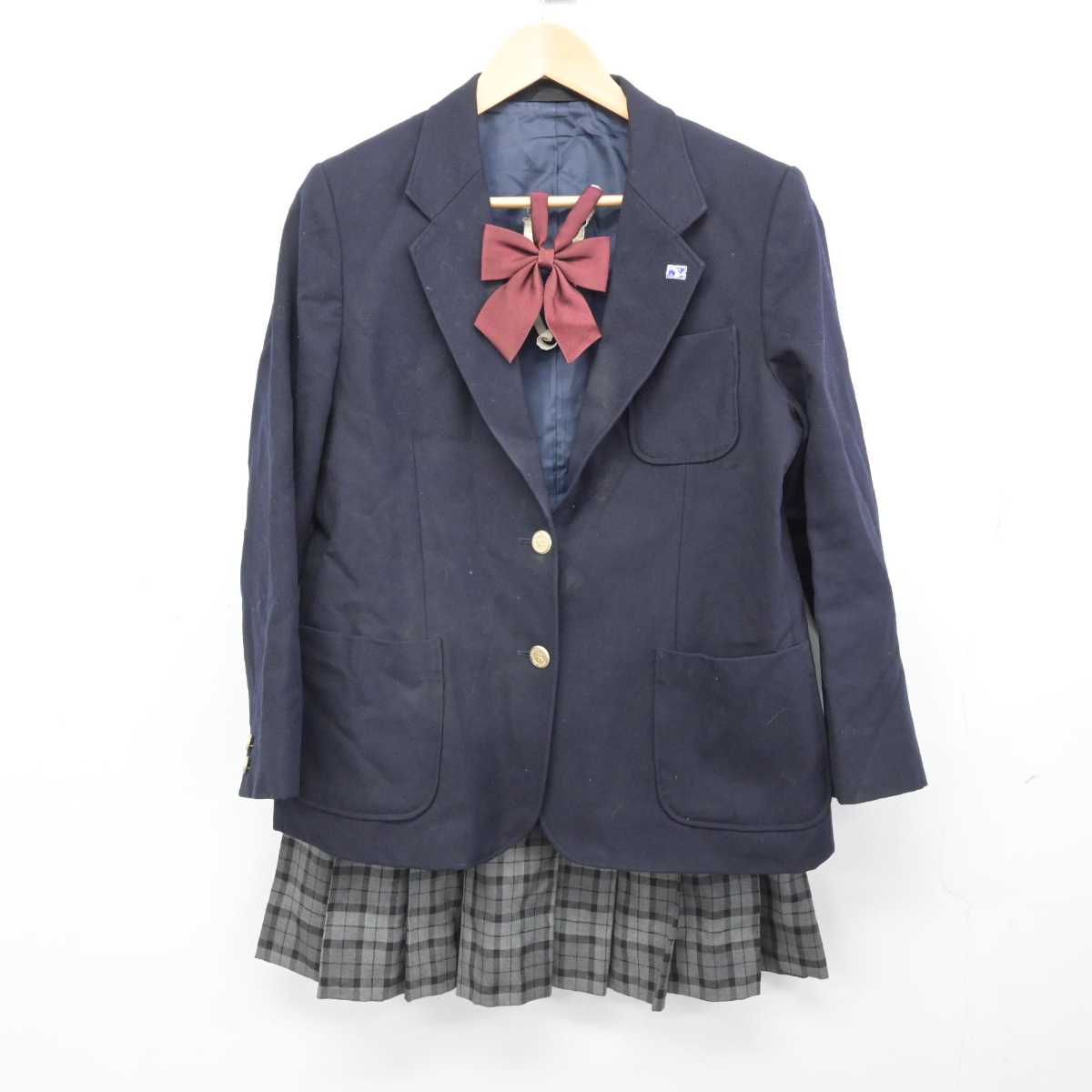 【中古】埼玉県 久喜工業高等学校 女子制服 5点 (ブレザー・スカート・スカート) sf059092