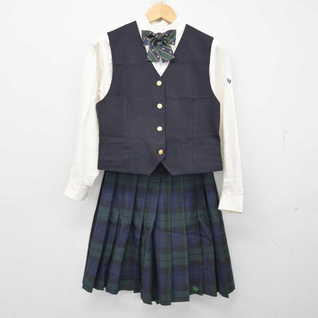 【中古】愛知県 愛知みずほ大学瑞穂高等学校 女子制服 5点 (ブレザー・ベスト・シャツ・スカート) sf059116