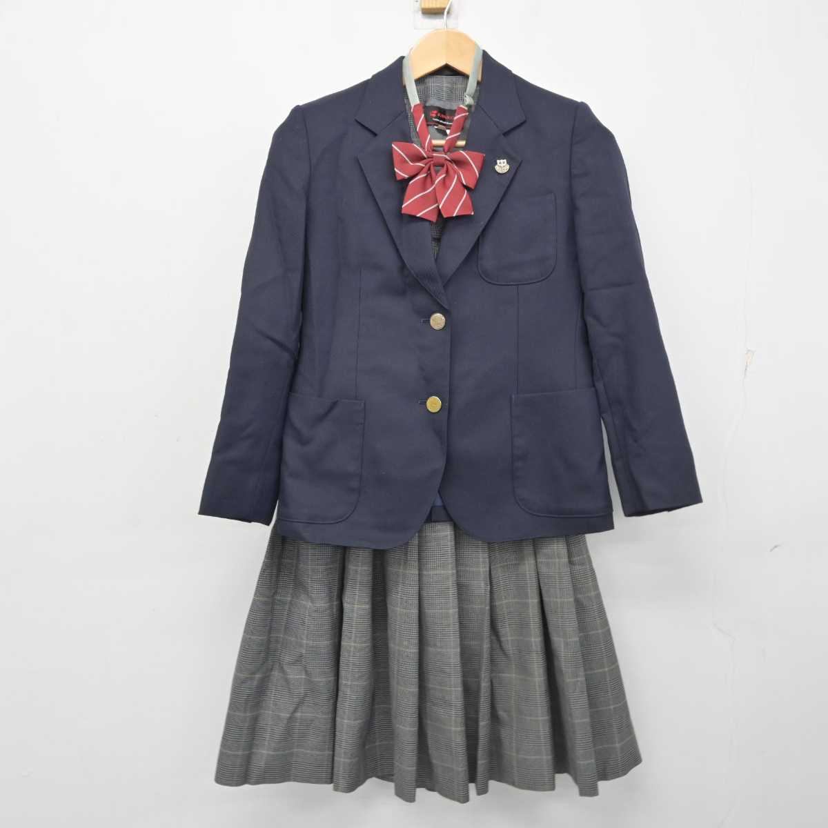 【中古】埼玉県 宮原中学校 女子制服 5点 (ブレザー・ベスト・スカート) sf059123