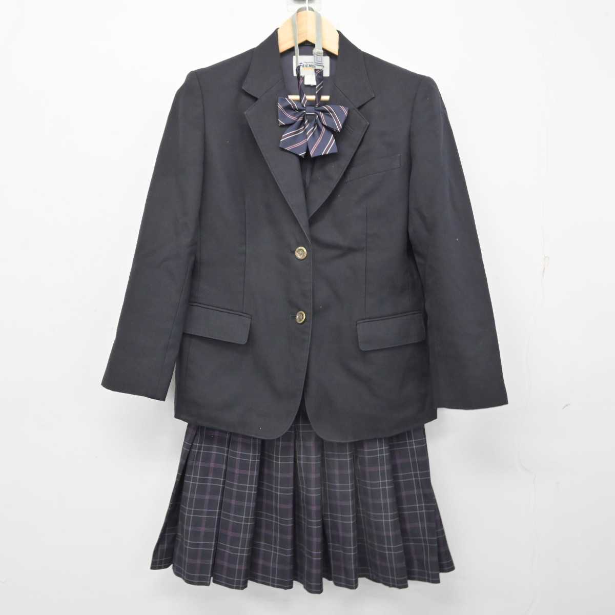 【中古】茨城県 美浦特別支援学校 女子制服 3点 (ブレザー・スカート) sf059127