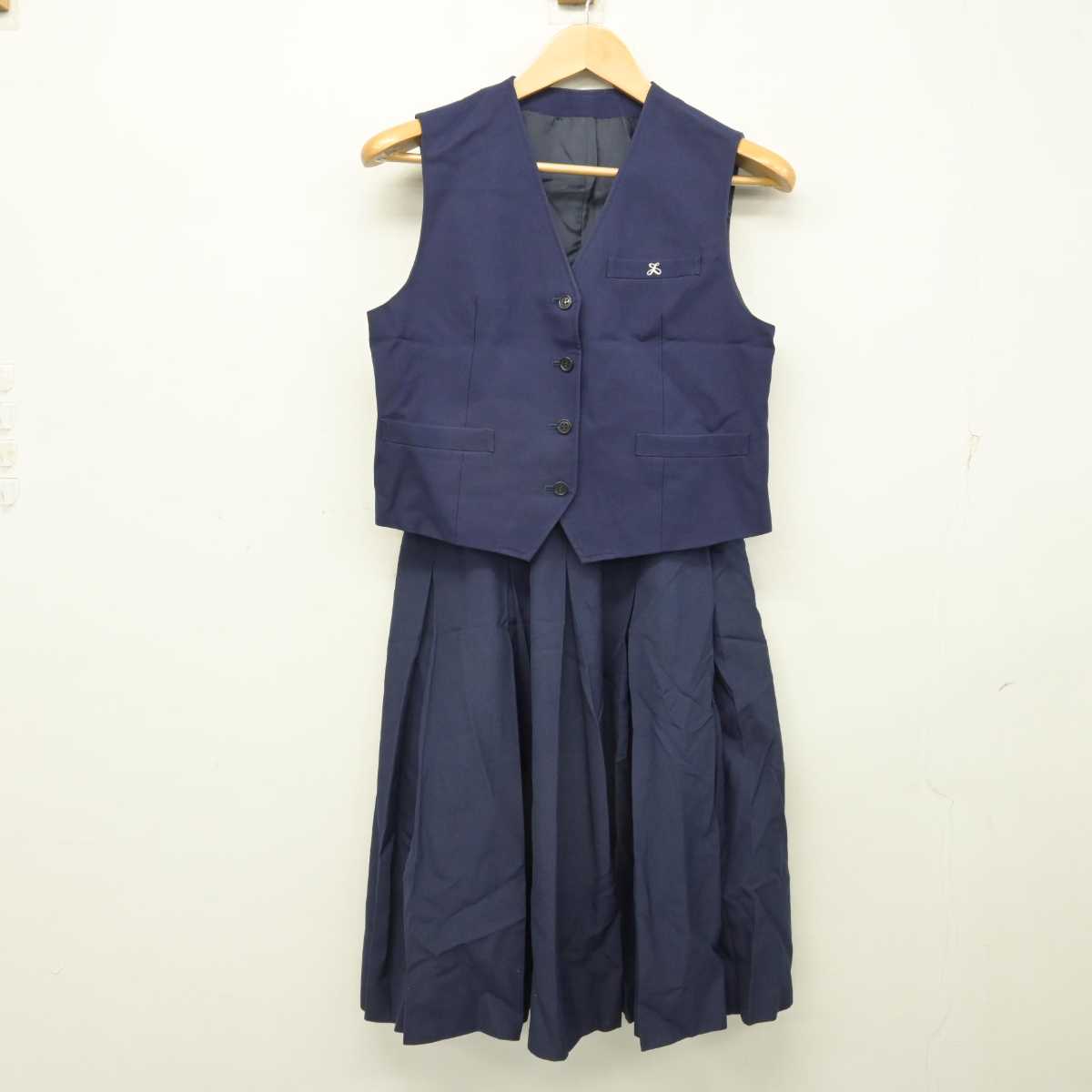 【中古】静岡県 浜松湖南高等学校/旧制服 女子制服 2点 (ベスト・スカート) sf059129